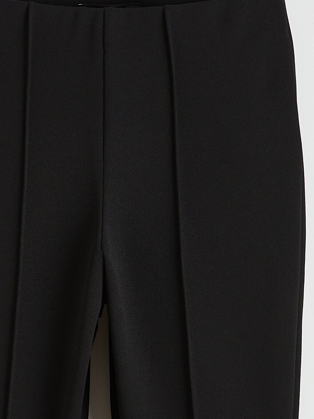 Siyah Dar Fit İspanyol Paça Kadın Pantolon-5