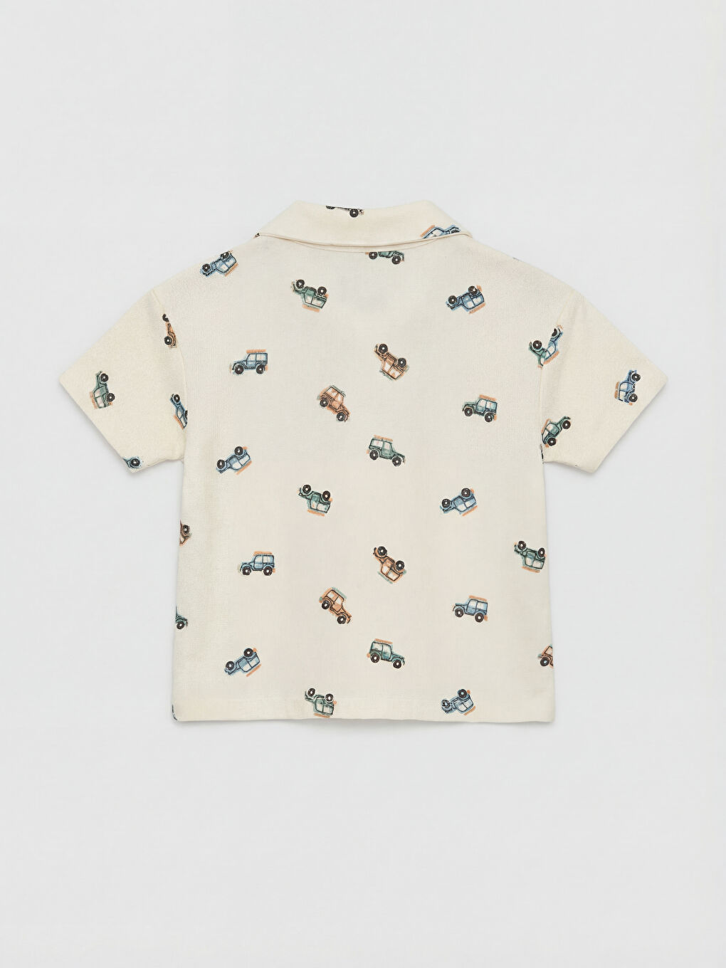 Ekru Araba Desenli Erkek Bebek Takım-2