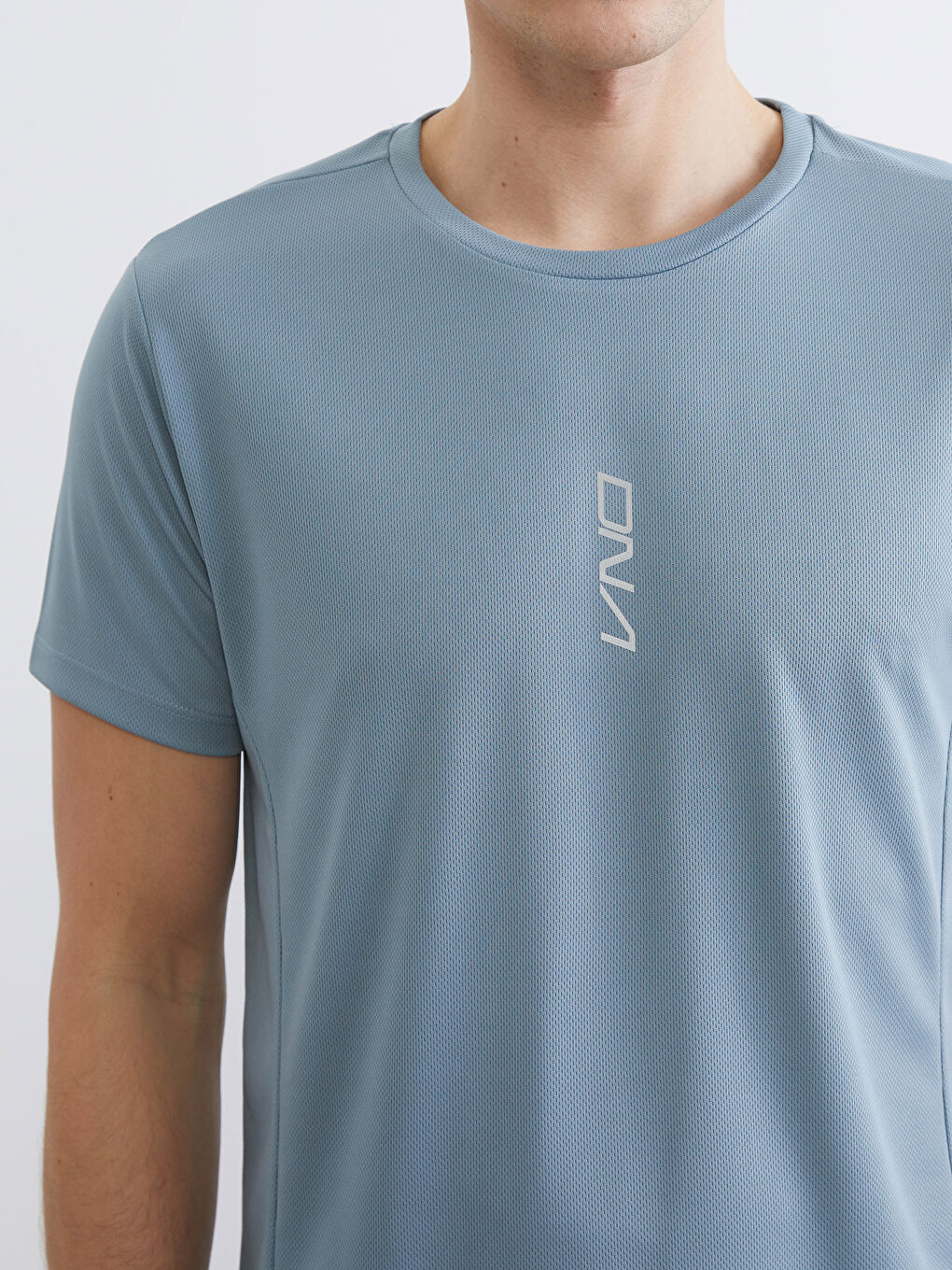 Mavi Bisiklet Yaka Erkek Spor Tişört-2