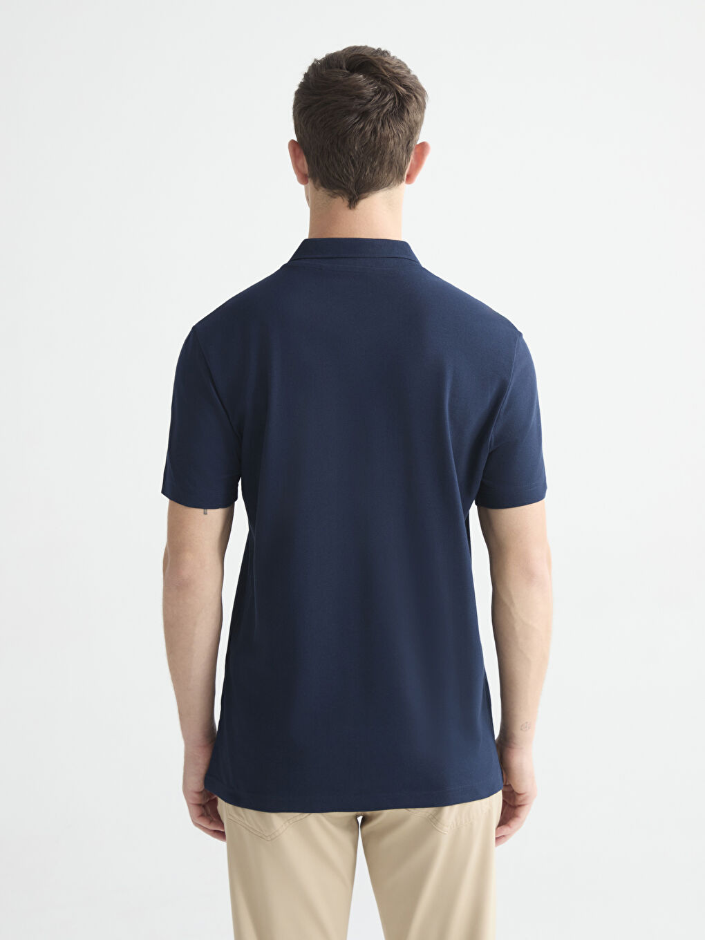 Lacivert Polo Yaka Erkek Tişört-3