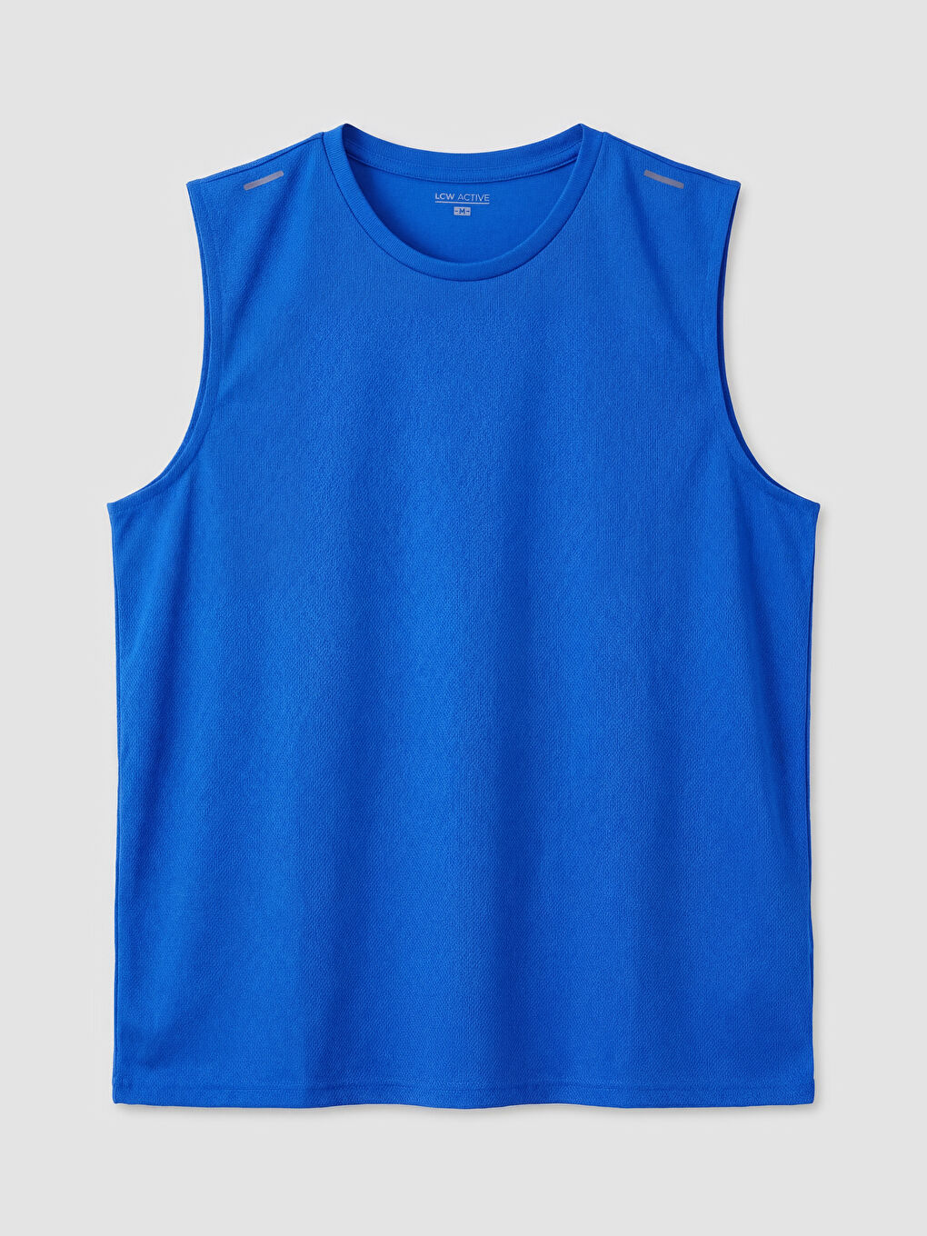 Mavi Bisiklet Yaka Erkek Sporcu Atleti