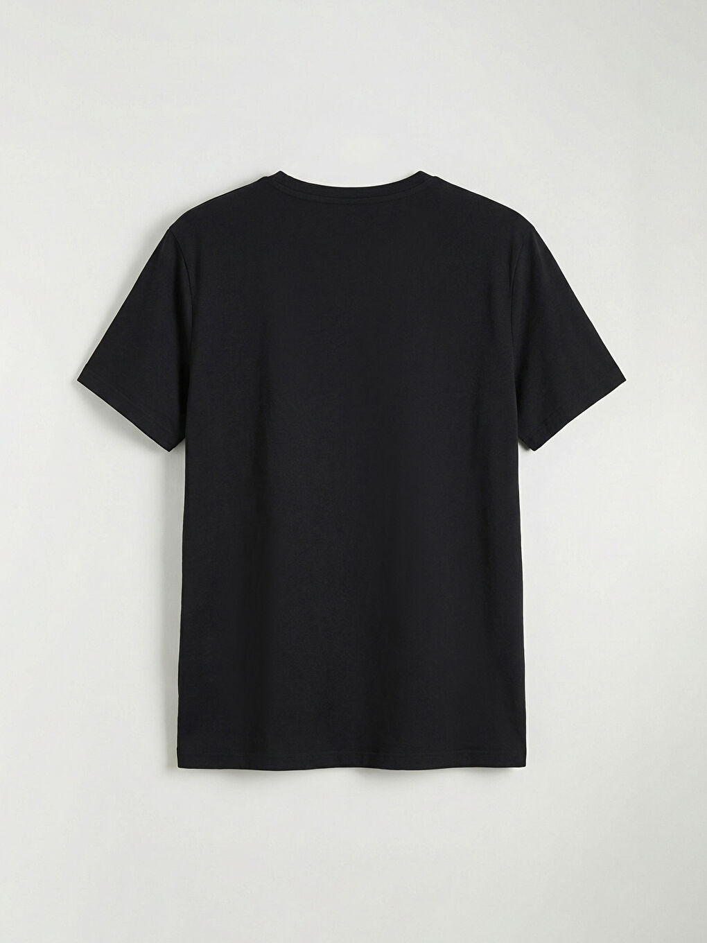 Siyah Bisiklet Yaka Erkek Spor Tişört-5