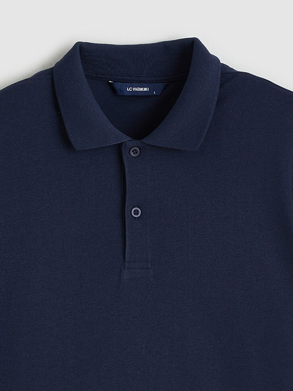 Lacivert Polo Yaka  Pike Erkek Tişört-5