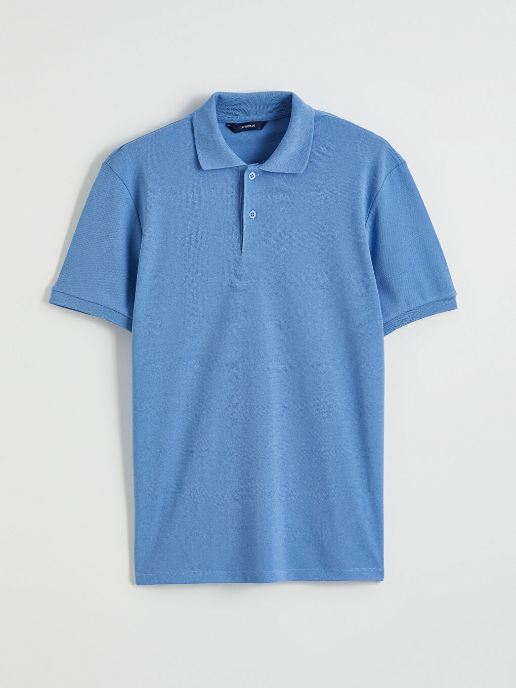 Mavi Polo Yaka Pike Erkek Tişört-4