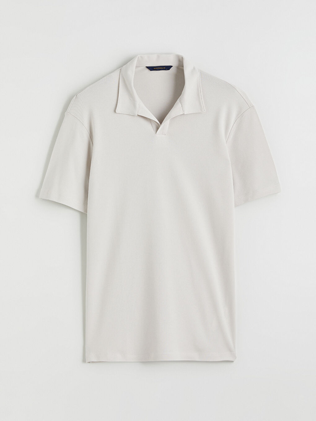 Bej Polo Yaka Pike Erkek Tişört -4