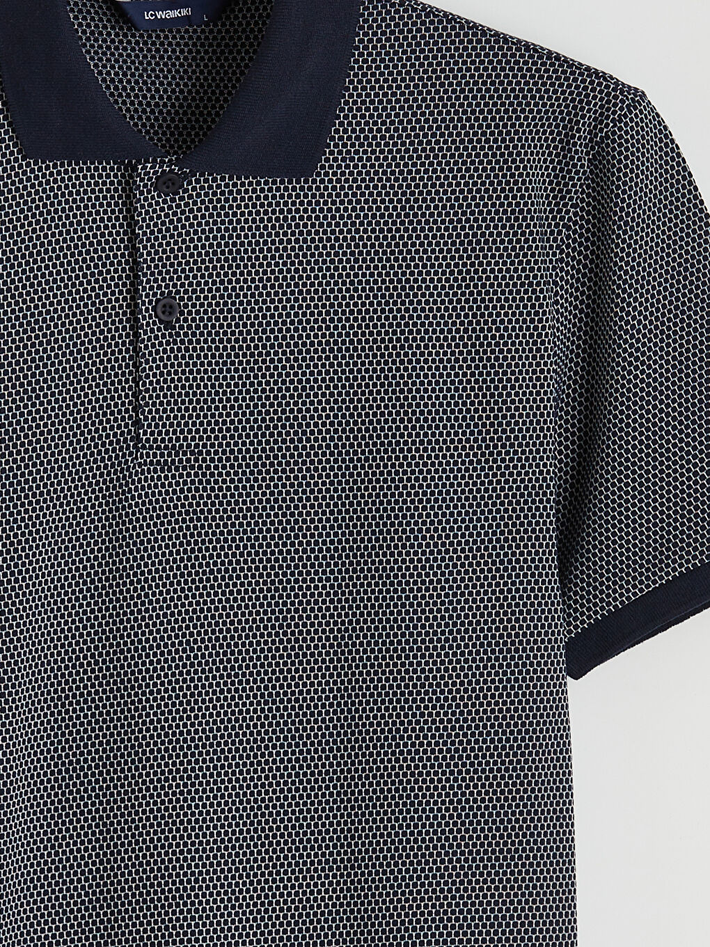 Lacivert Polo Yaka Pike Erkek Tişört-5