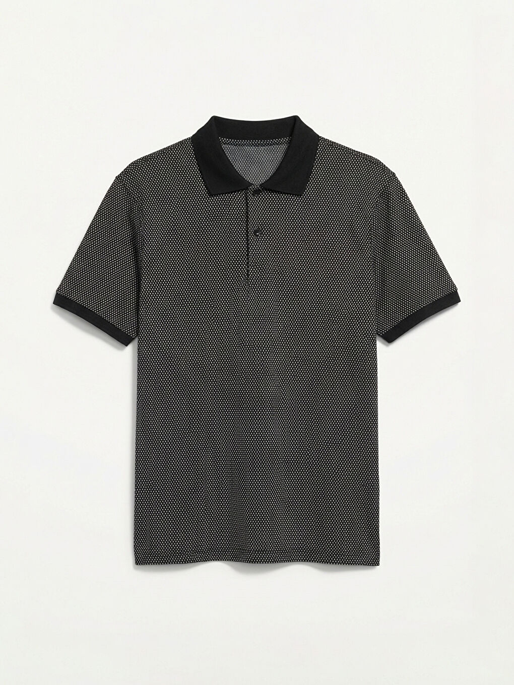 Siyah Polo Yaka Pike Erkek Tişört-4