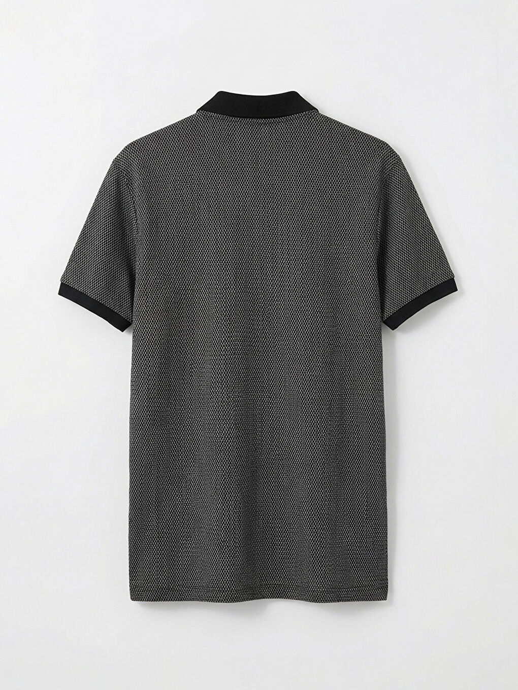 Siyah Polo Yaka Pike Erkek Tişört-5