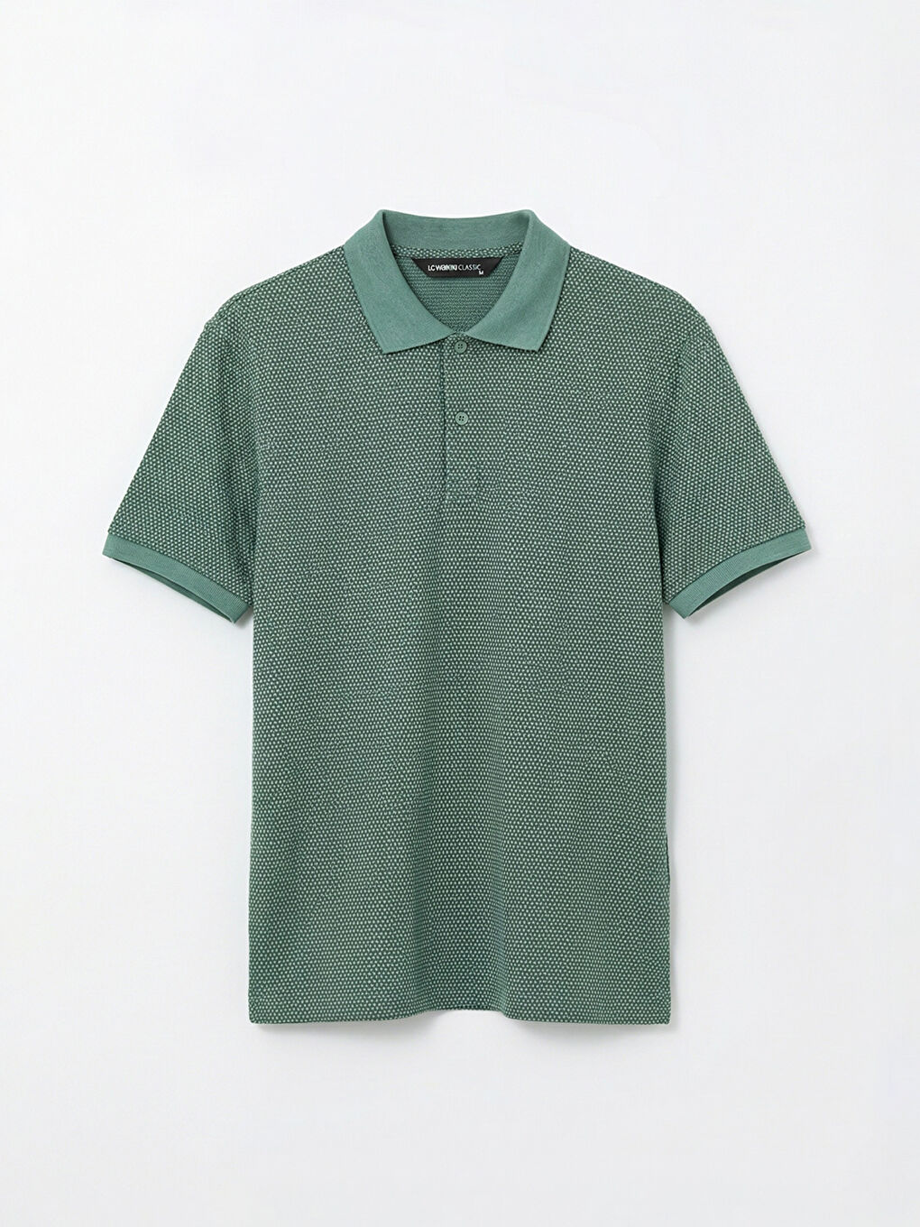 Yeşil Polo Yaka Pike Erkek Tişört-4