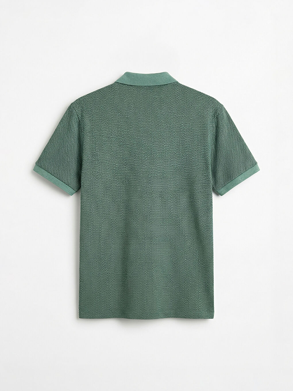 Yeşil Polo Yaka Pike Erkek Tişört-5
