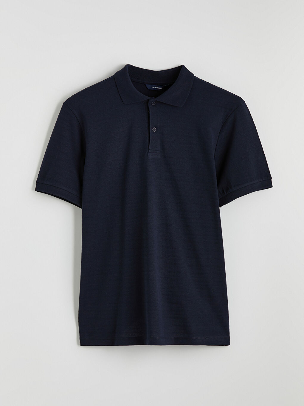 Lacivert Polo Yaka Pike Erkek Tişört-4