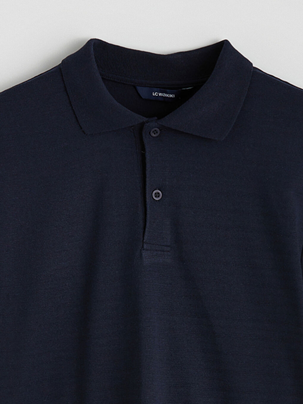 Lacivert Polo Yaka Pike Erkek Tişört-5