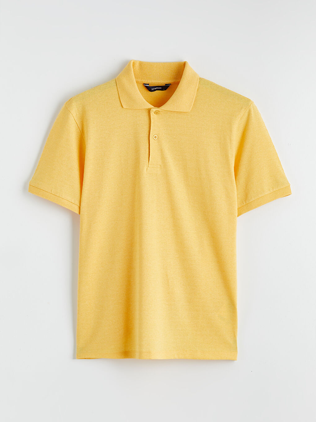Sarı Polo Yaka Pike Erkek Tişört-4