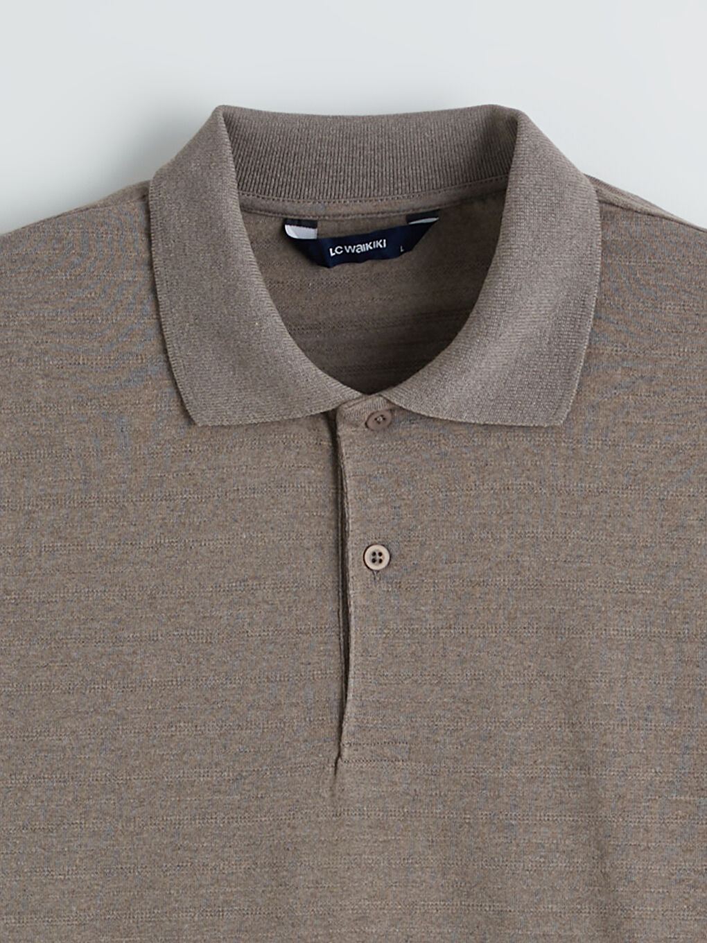 Kahverengi Polo Yaka Pike Erkek Tişört-5