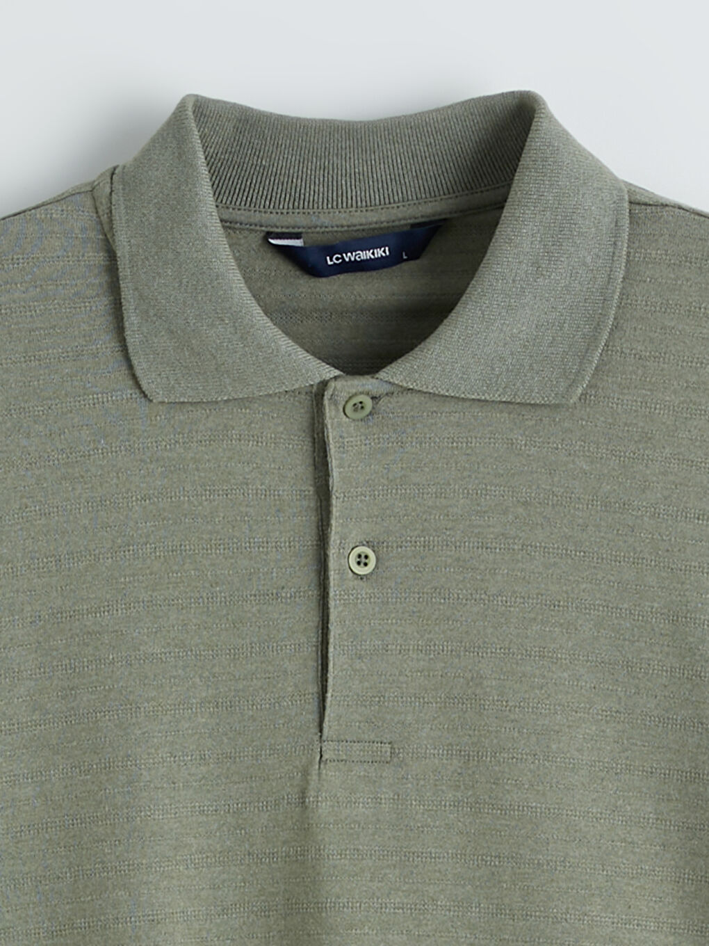 Yeşil Polo Yaka Pike Erkek Tişört-5