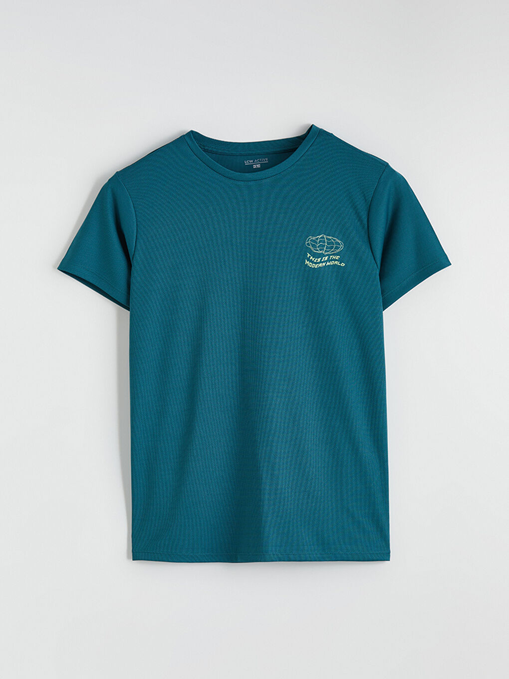 Petrol Slim Fit Baskılı Erkek Spor Tişört-3