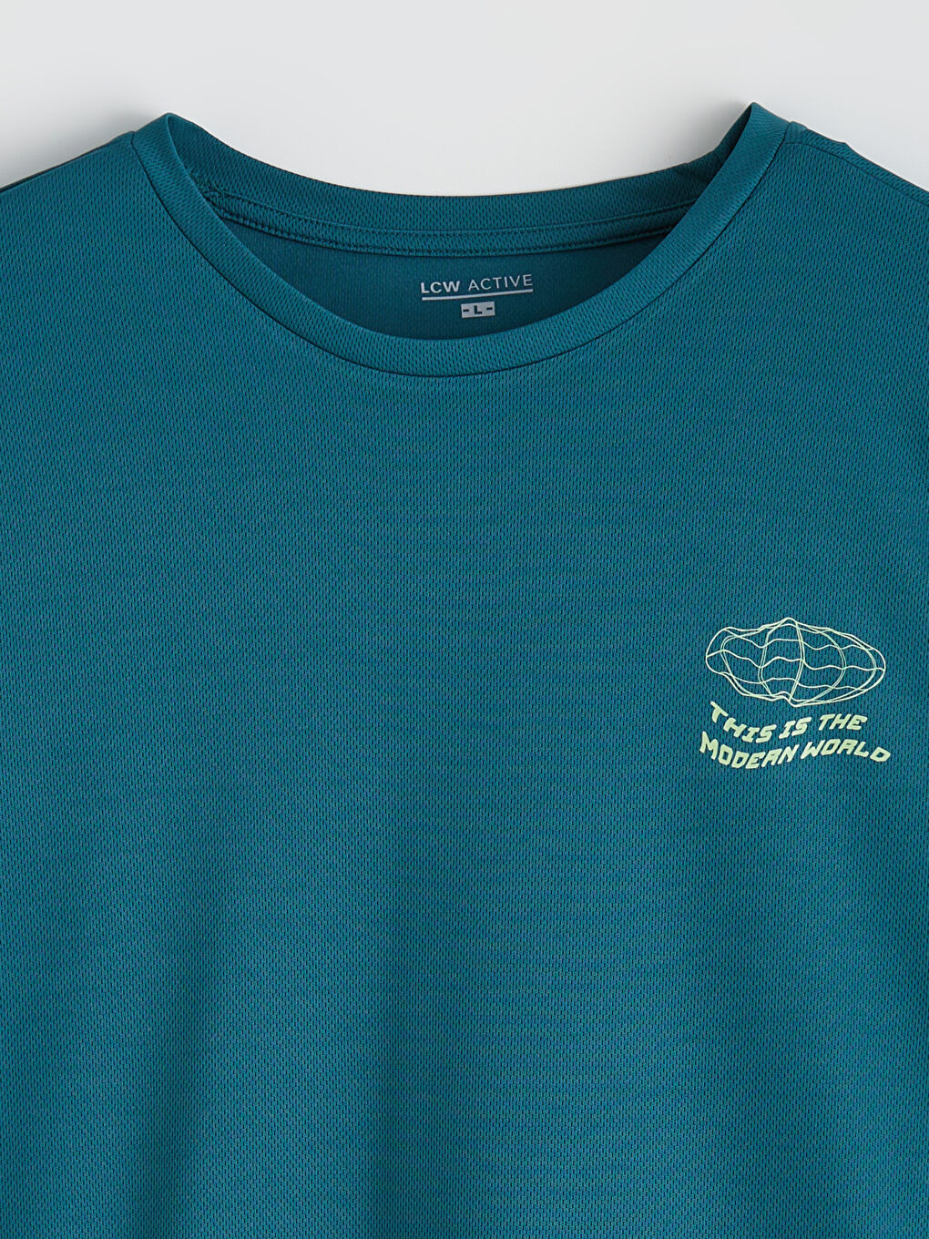 Petrol Slim Fit Baskılı Erkek Spor Tişört-4