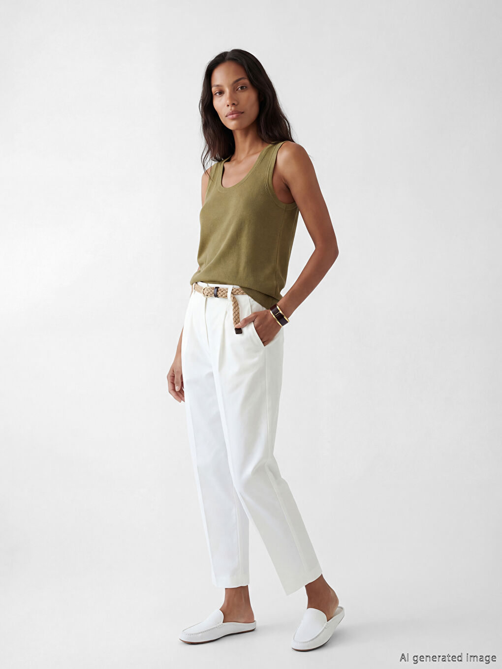 Woman ECRU Trousers