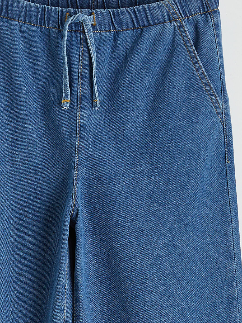 İndigo Wideleg Kız Çocuk Jean Pantolon-3