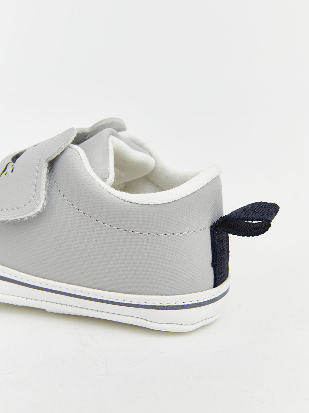 Gri Erkek Bebek Hayvan Figürlü Yürüme Öncesi Ayakkabı-4