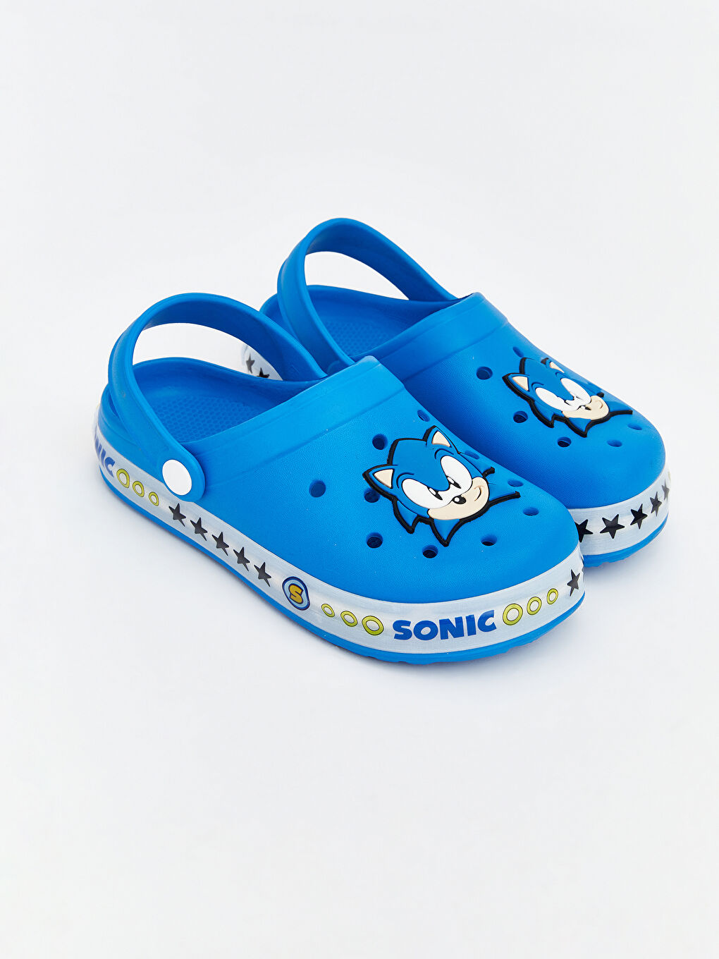 Mavi Sonic Baskılı Erkek Bebek Plaj Sandaleti