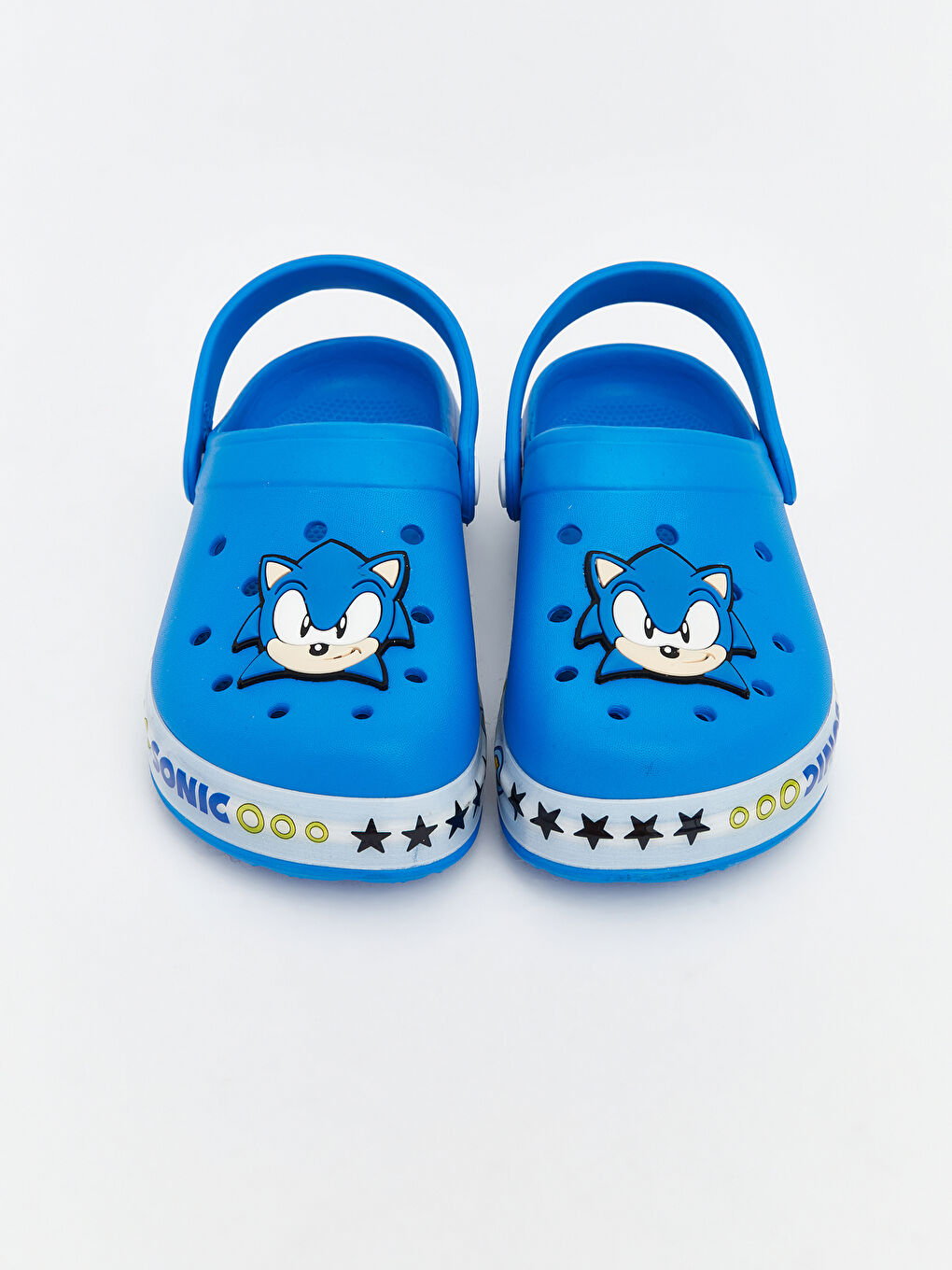 Mavi Sonic Baskılı Erkek Bebek Plaj Sandaleti-3