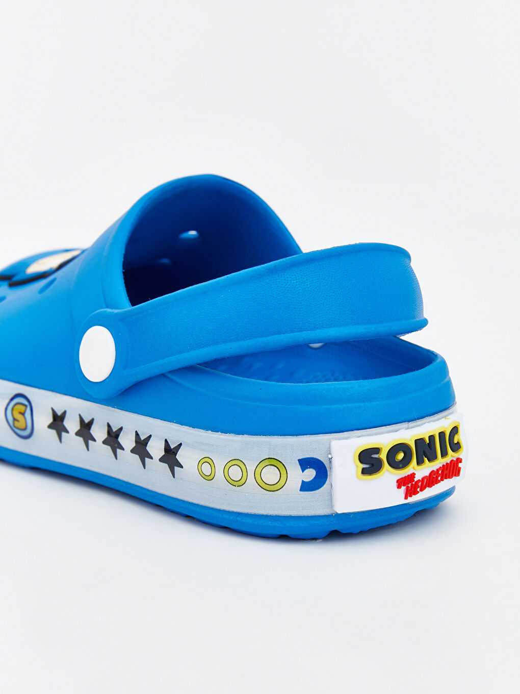 Mavi Sonic Baskılı Erkek Bebek Plaj Sandaleti-5