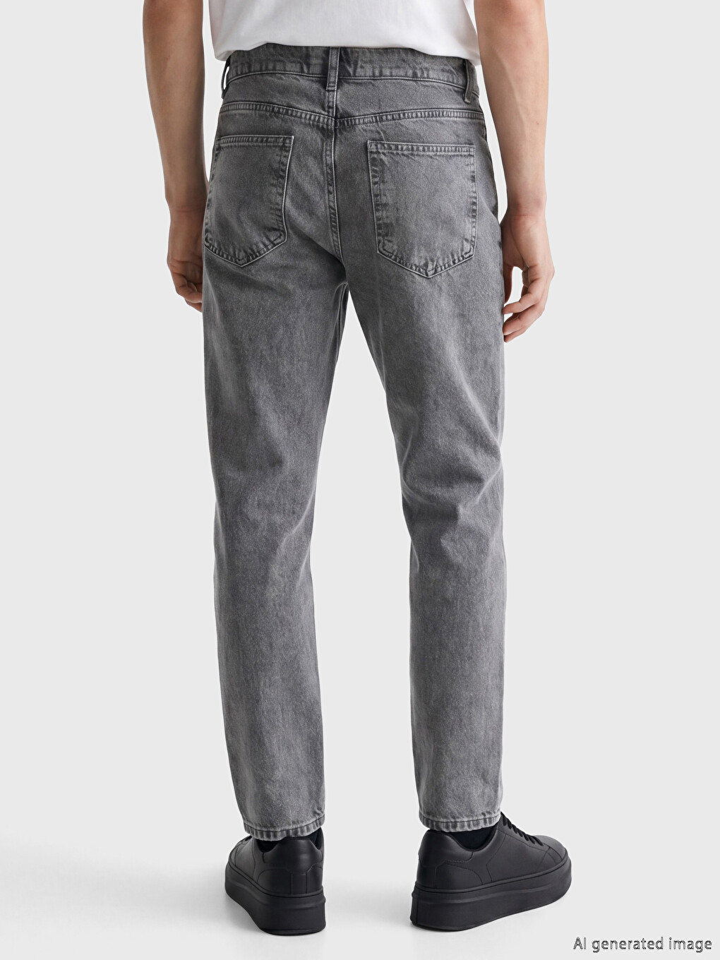 Gri 800 Balloon Fit Erkek Jean Pantolon-3