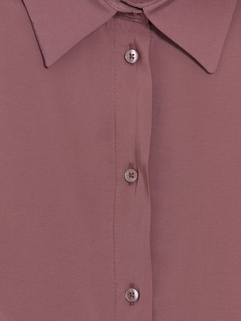 Pembe Beli Bağlamalı Kadın Gömlek Yaka Gabardin Elbise-2