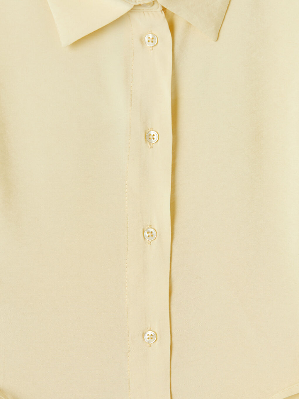 Sarı Beli Bağlamalı Modal Karışımlı Gömlek Elbise-2