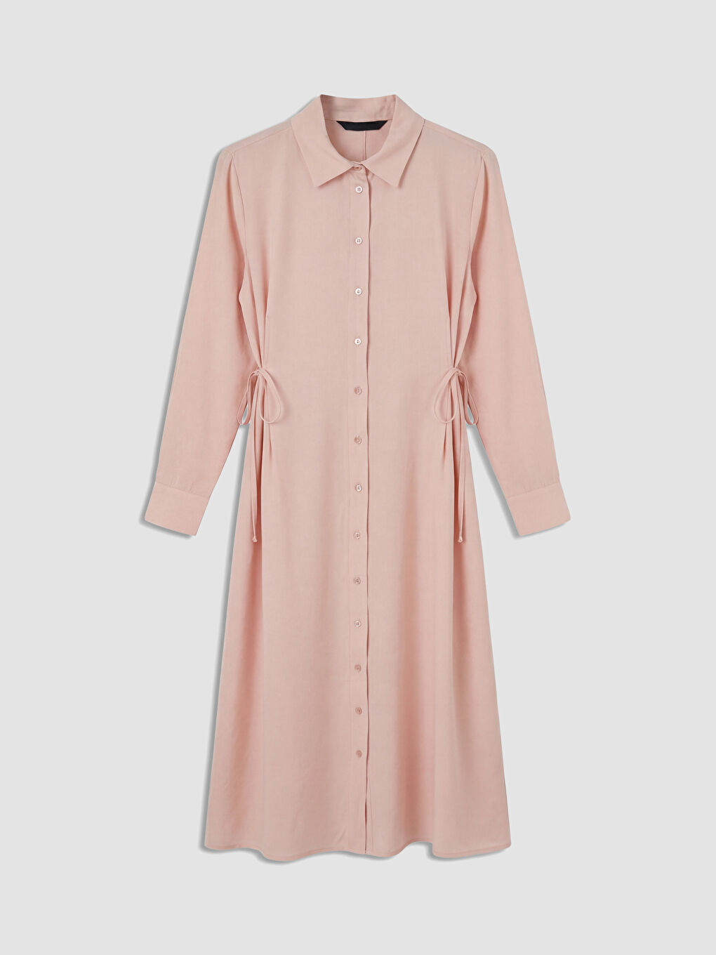 Waist Tied Modal Blend Shirt Dress