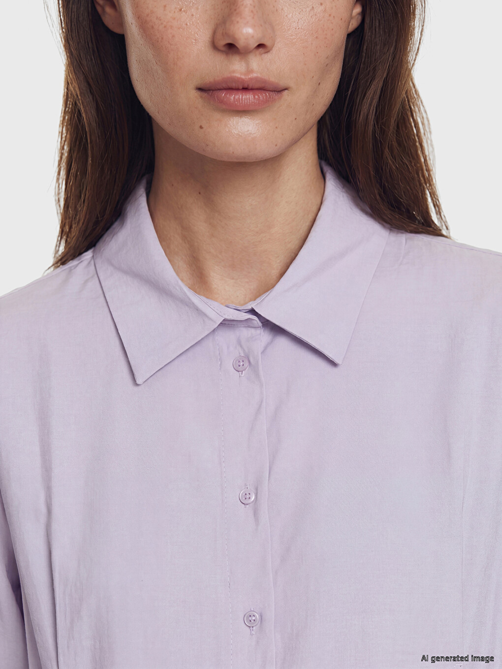 Waist Tie Modal Blend Shirt Dress-2