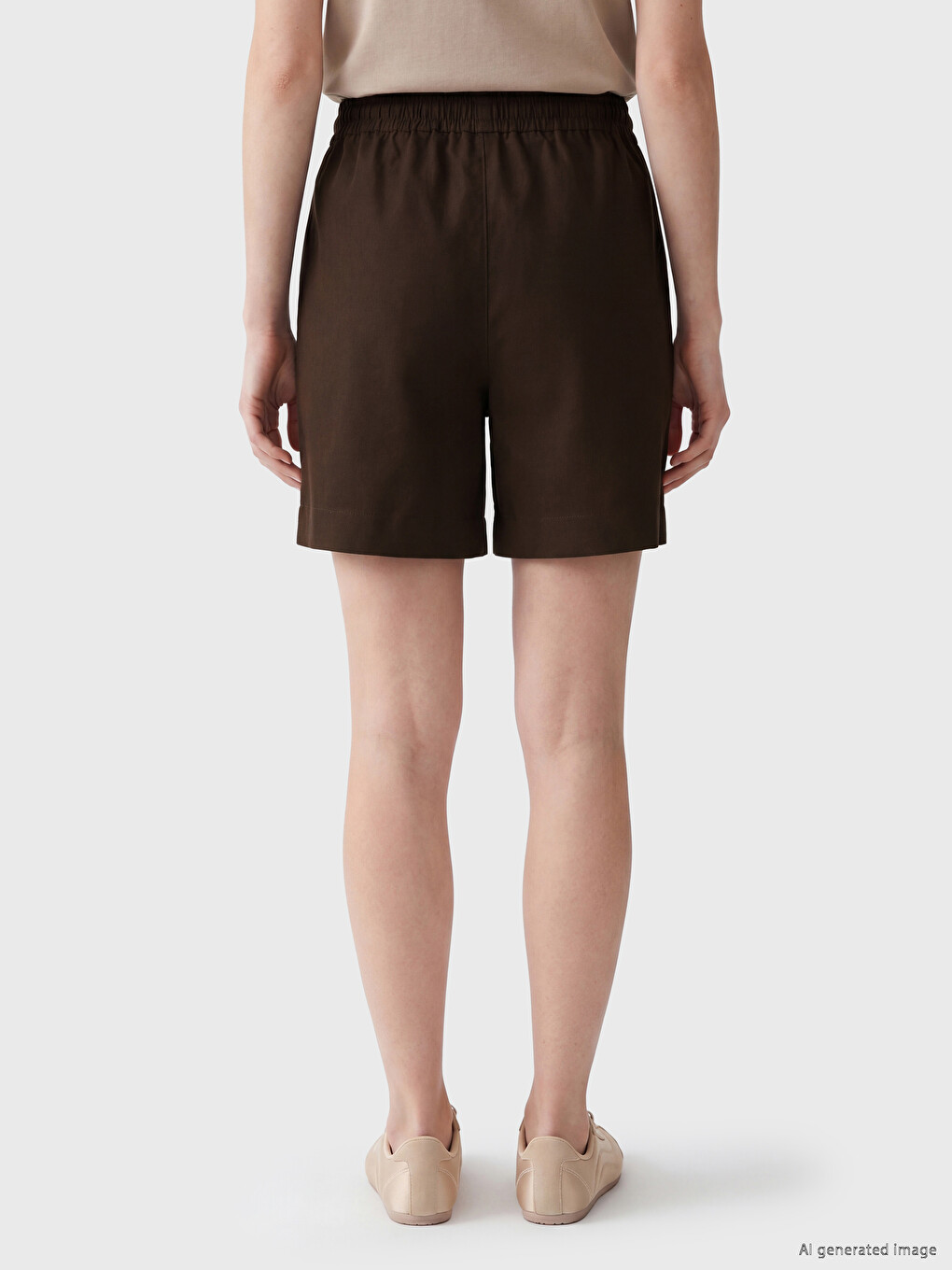 Woman Brown Shorts-3
