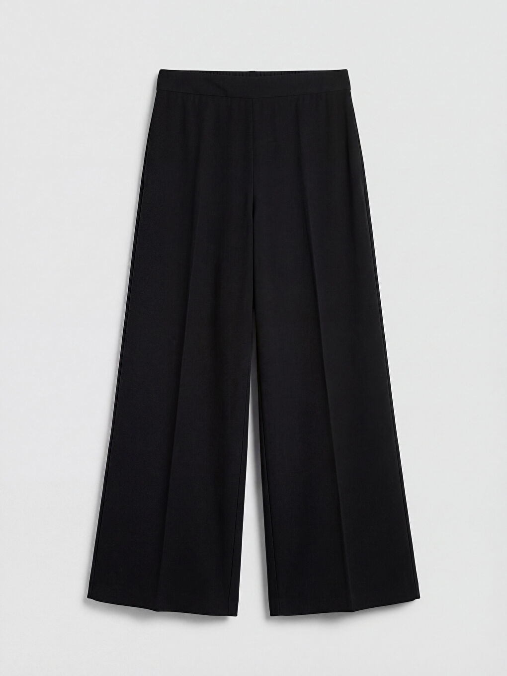 Elastic Waist Wide Leg Women's Trousers-4