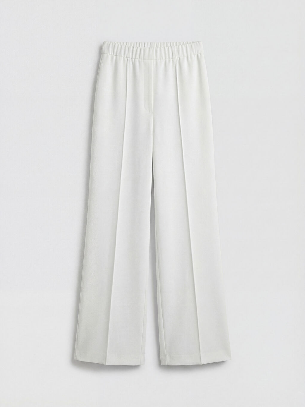 Elastic Waist Wide Leg Women's Trousers-3