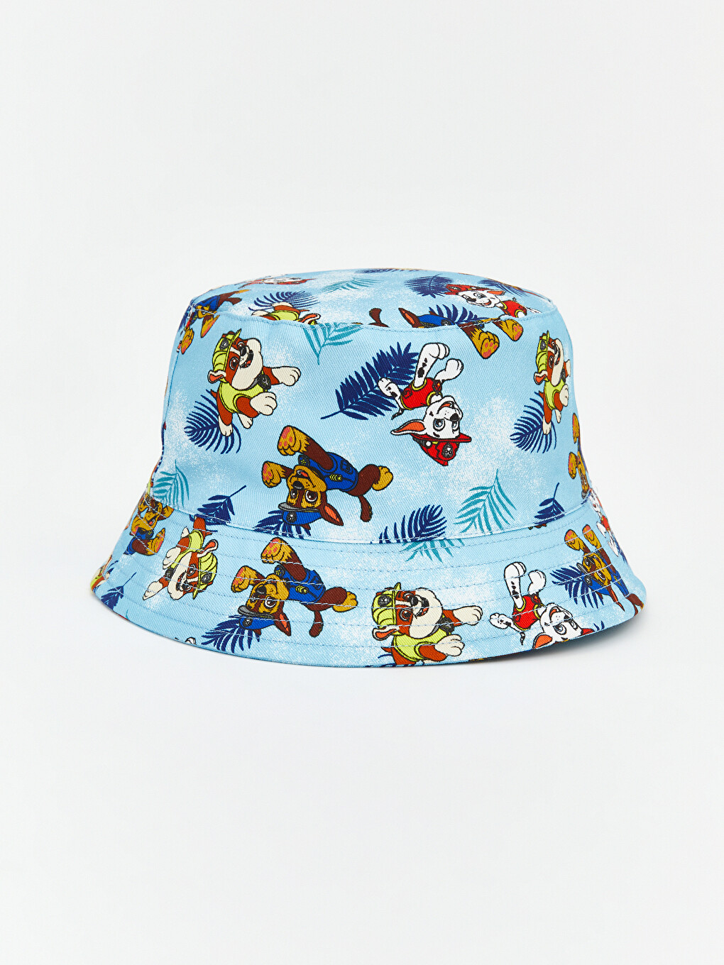 Mavi Paw Patrol Baskılı Erkek Bebek Şapka Seti 2'li-1