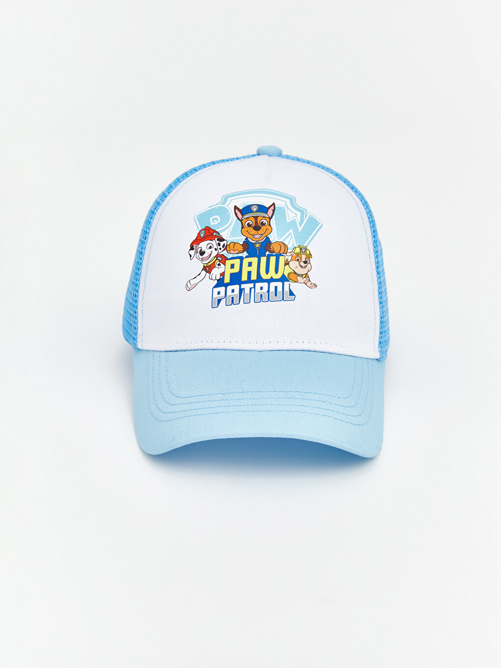 Mavi Paw Patrol Baskılı Erkek Bebek Şapka Seti 2'li-3