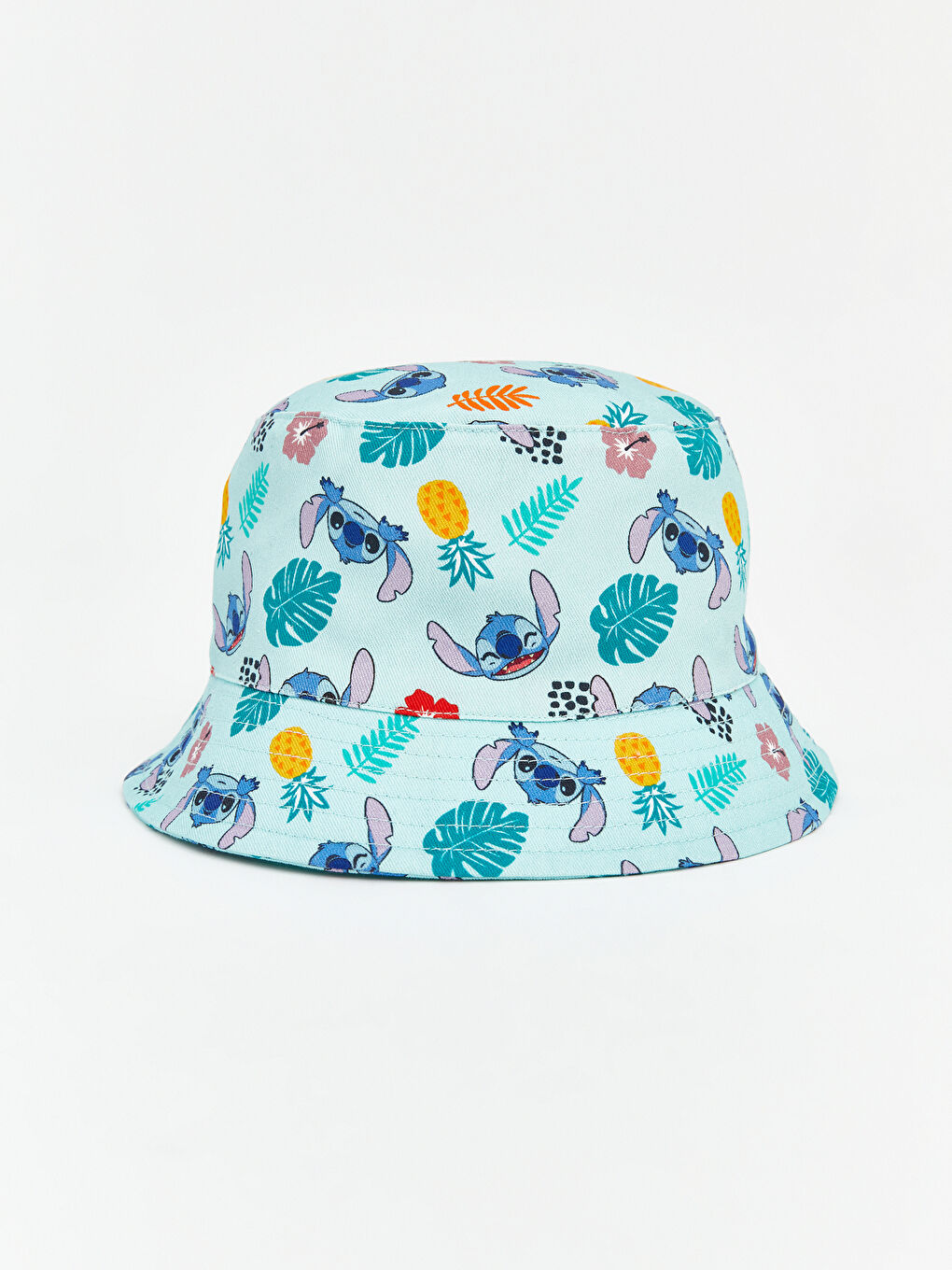 Mavi Stitch Baskılı Erkek Çocuk Şapka Seti 2'li-1