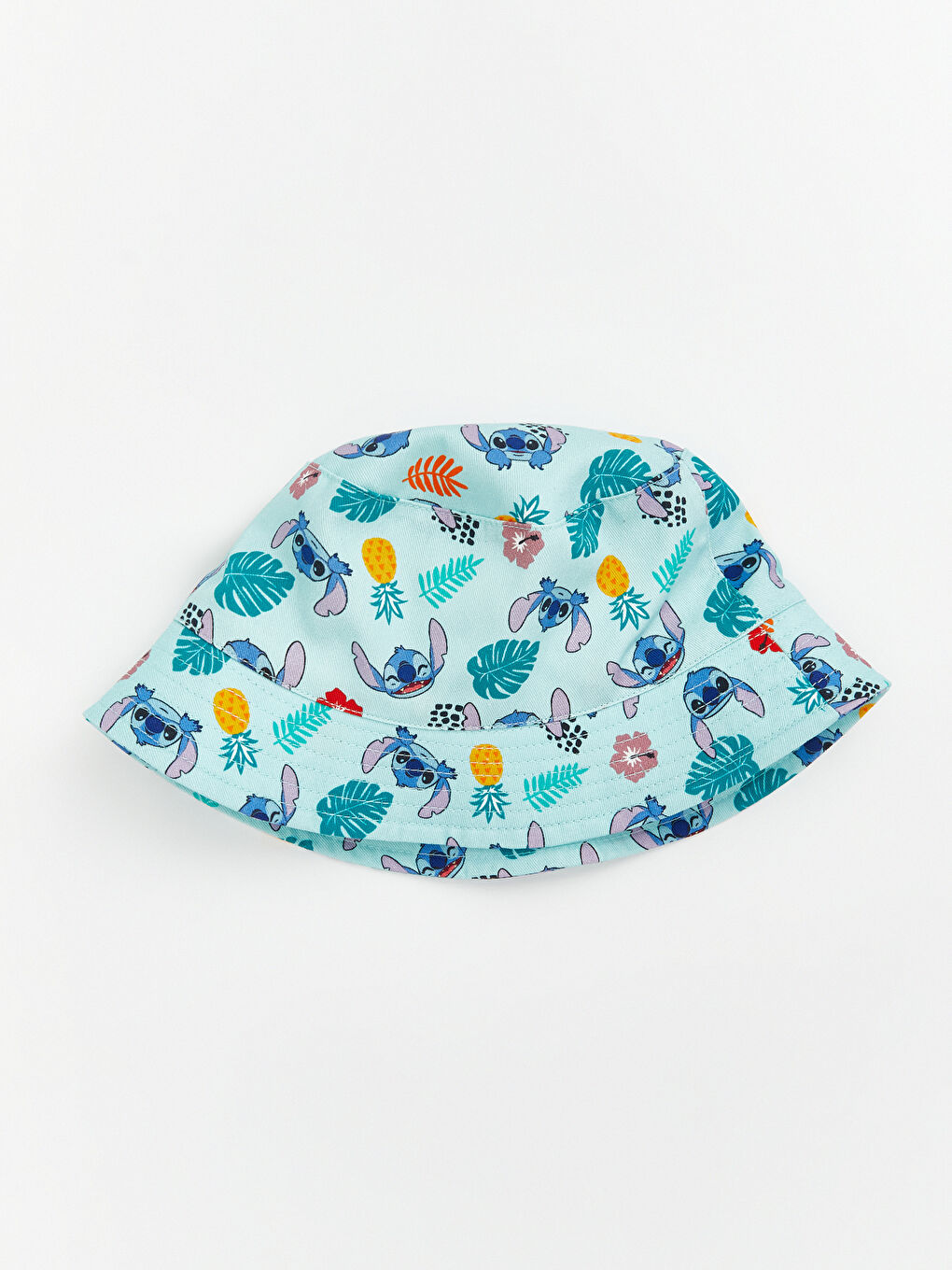 Mavi Stitch Baskılı Erkek Çocuk Şapka Seti 2'li-2