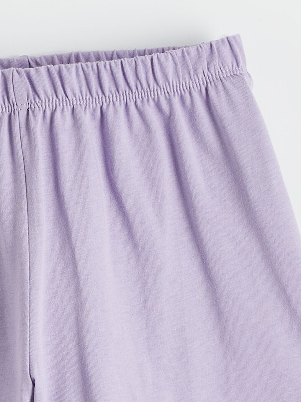 Lila Bisiklet Yaka Kız Çocuk Şortlu Pijama Takımı-5