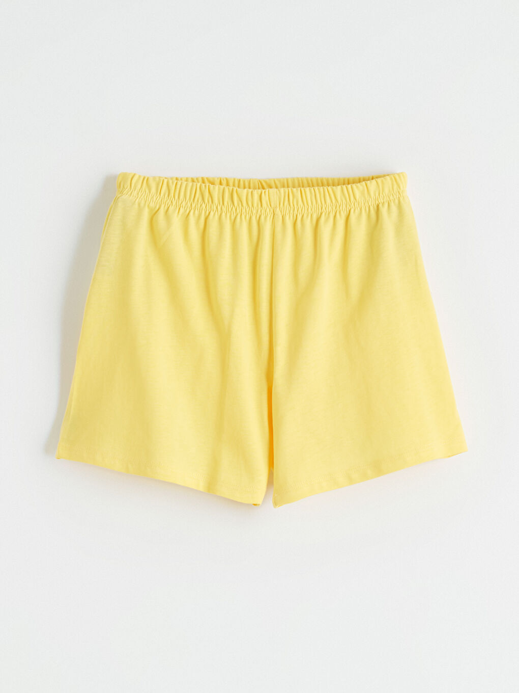 Sarı Baskılı Kız Çocuk Şortlu Pijama Takımı-4