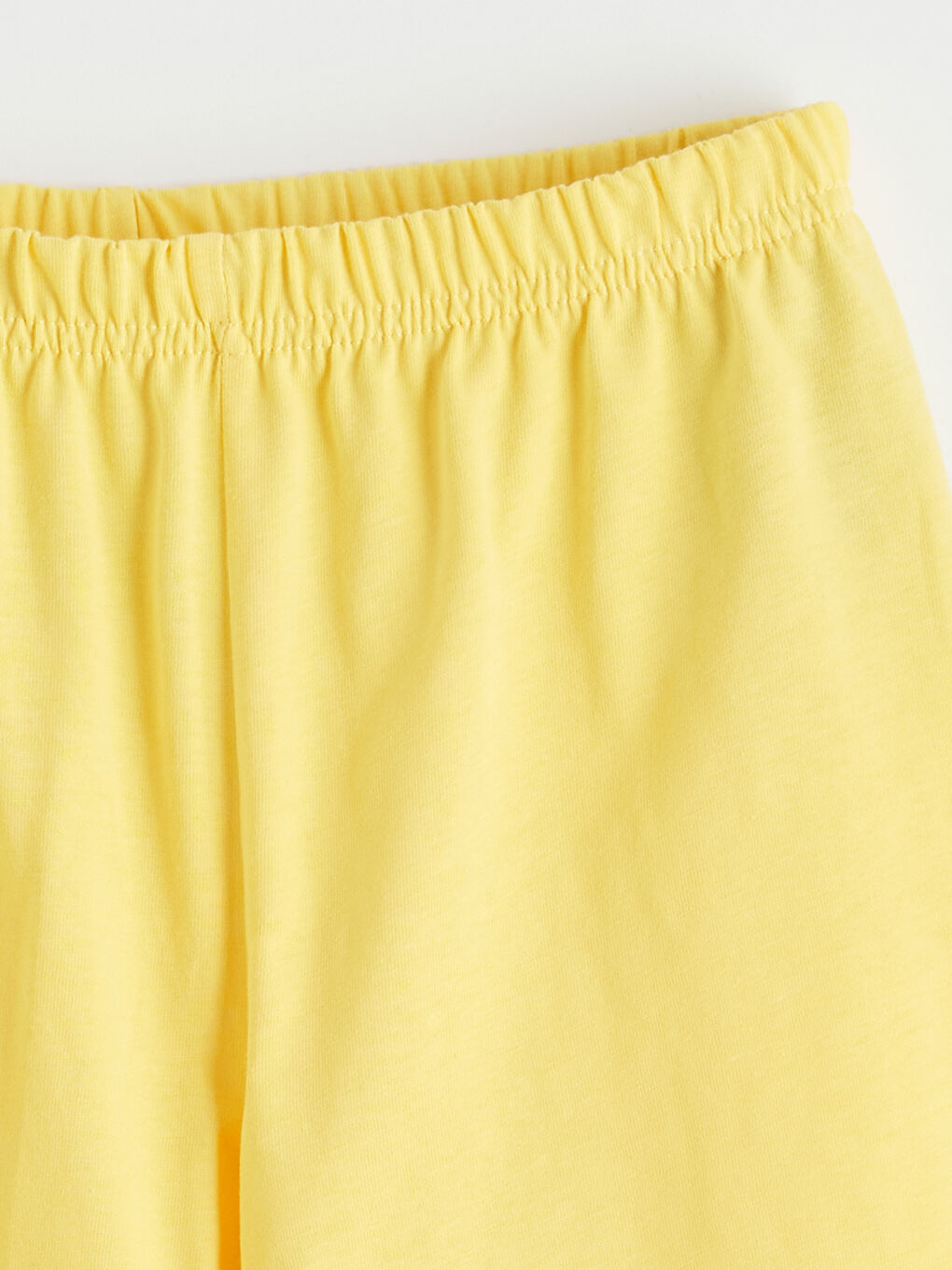 Sarı Baskılı Kız Çocuk Şortlu Pijama Takımı-5