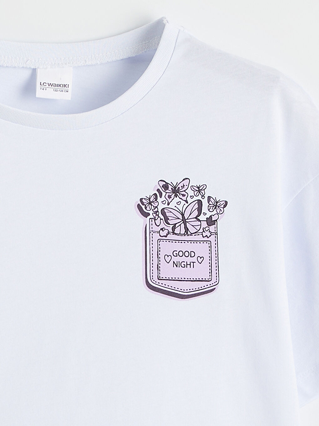 Lila Bisiklet Yaka Kız Çocuk Şortlu Pijama Takımı-2