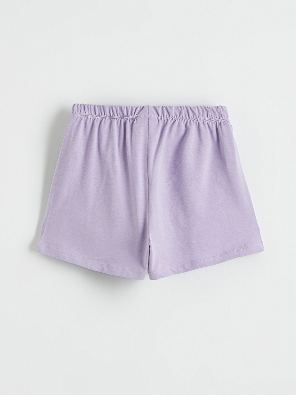 Lila Bisiklet Yaka Kız Çocuk Şortlu Pijama Takımı-6