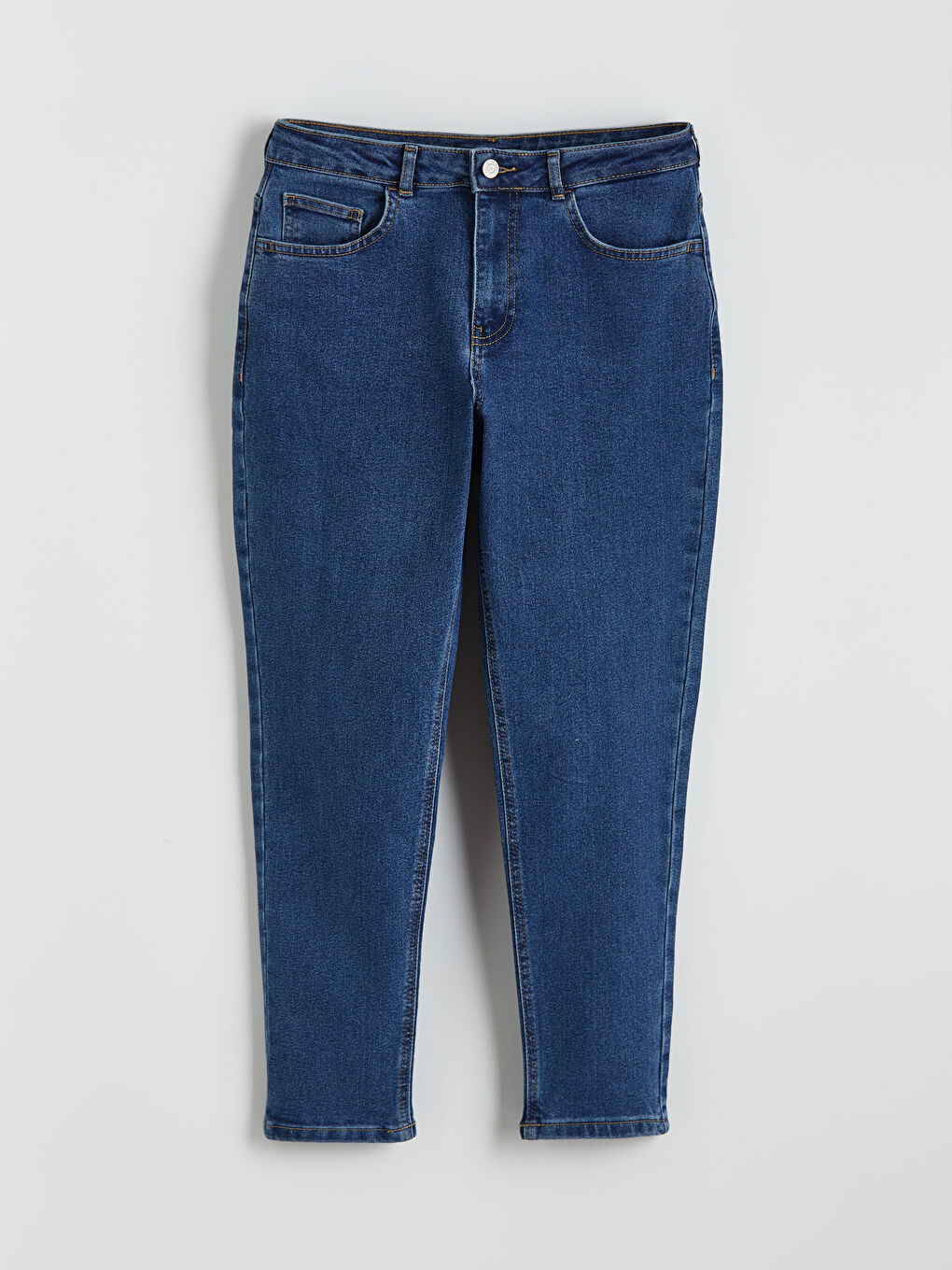 İndigo Mom Fit Kadın Jean Pantolon-4