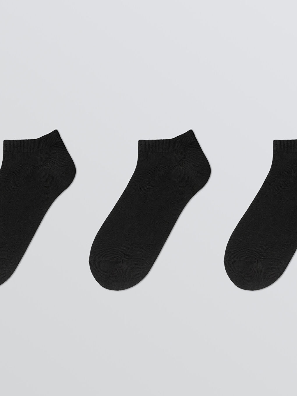 Siyah Erkek Patik Çorap 3'lü -1