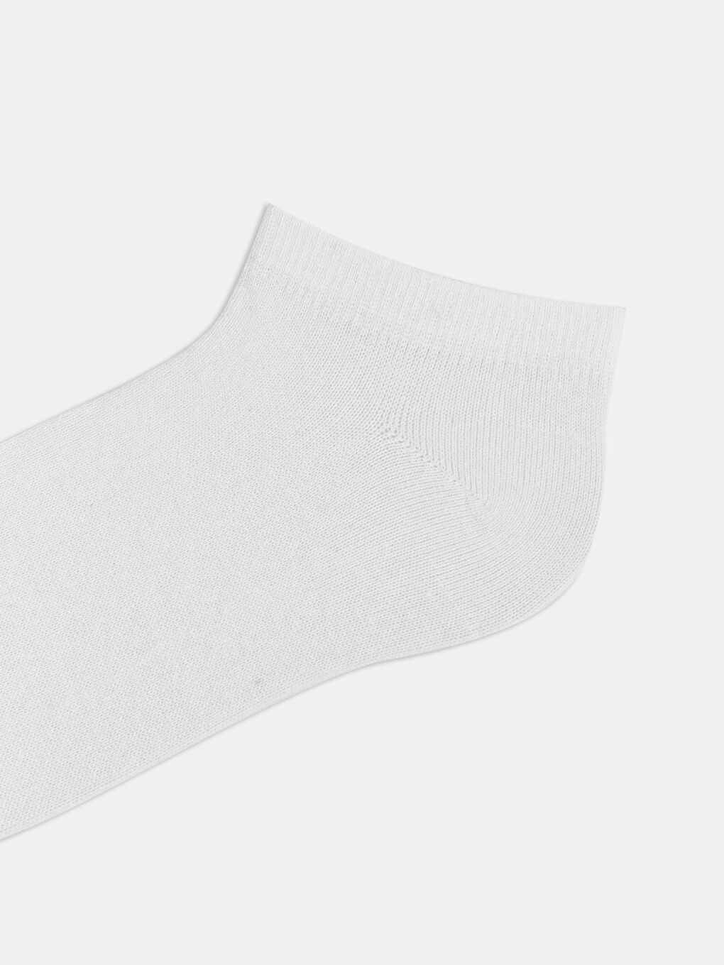 Beyaz Erkek Patik Çorap 3'lü -1