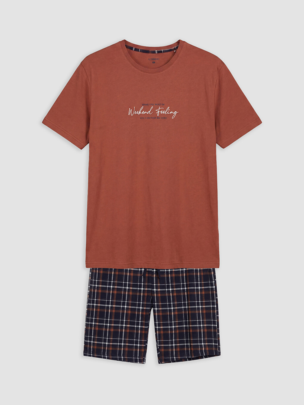 Regular Fit Printed Men's Shortie Pyjamas Set-4