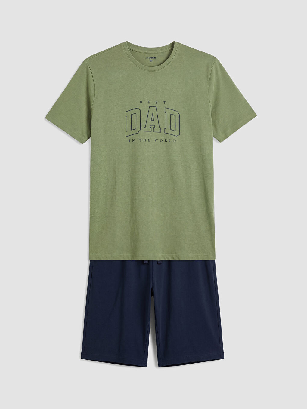 Yeşil Regular Fit Baskılı Erkek Şortlu Pijama Takımı-4