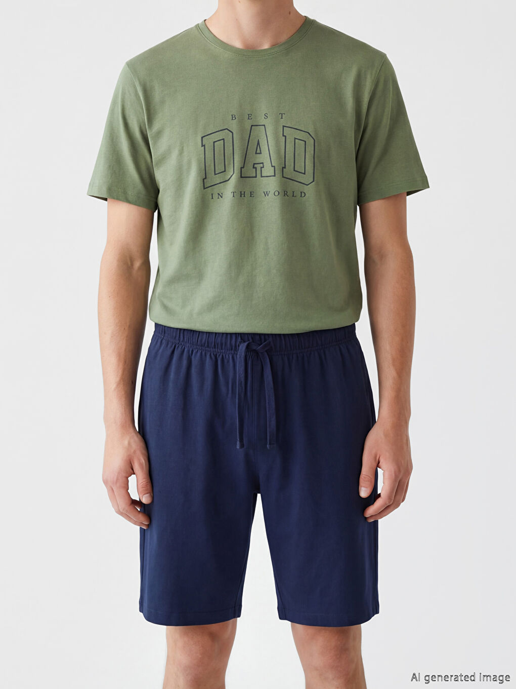 Yeşil Regular Fit Baskılı Erkek Şortlu Pijama Takımı-2